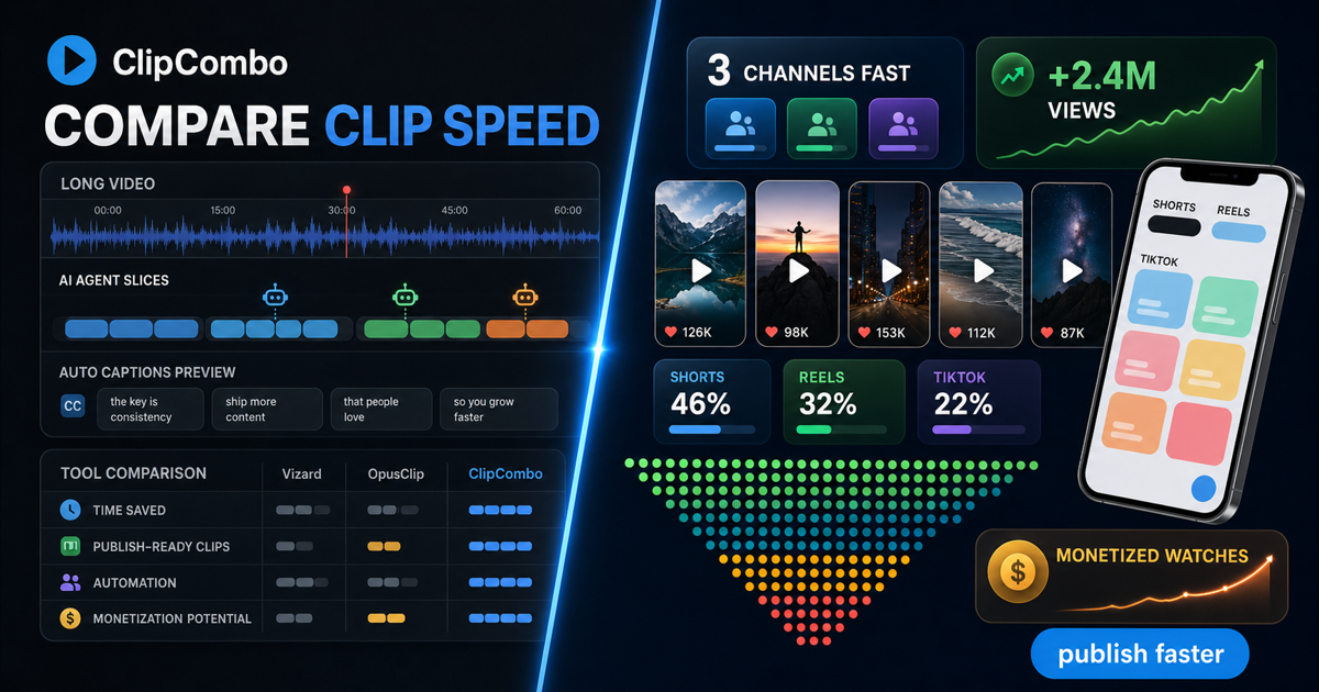 Vizard OpusClip ClipCombo AI clipping comparison